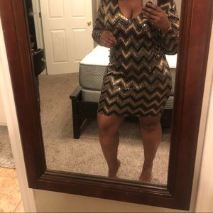 Sequin Fitted Mini Dress